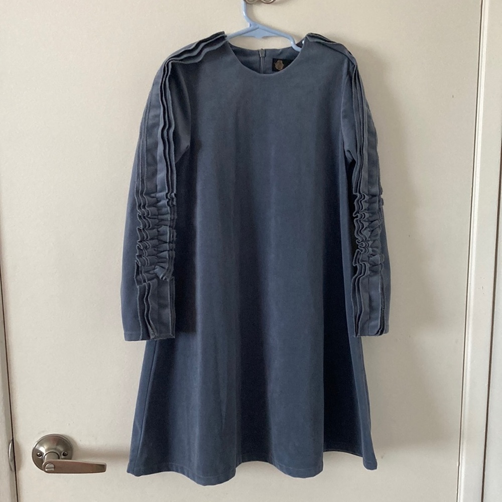 Little Cocoon Girls Velour Dress